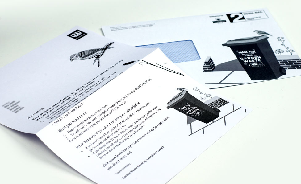 Lewisham Council garden waste campaign Oskar Design